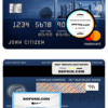 UAE First Abu Dhabi Bank mastercard, fully editable template in PSD format