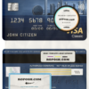 UAE First Abu Dhabi Bank visa classic card, fully editable template in PSD format