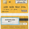 United Kingdom The Co-operative bank visa credit card template in PSD format, fully editable