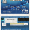 USA ADP Earnings bank visa electron card fully editable template in PSD form