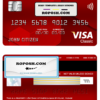 USA Bank of America bank visa classic card fully editable template in PSD format