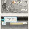 USA Carrington Mortgage Services bank visa classic card fully editable template in PSD format