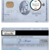 USA Chase bank amex platinum card template