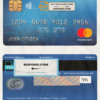 USA Fifth Third bank mastercard fully editable template in PSD format