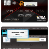 USA HSBC bank visa signature card fully editable template in PSD format