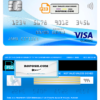 USA Nebraska Five Points Bank visa classic card fully editable template in PSD format