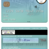 USA New York CFSB bank AMEX card template in PSD format, fully editable