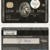 USA PNC Bank AMEX black card template in PSD format, fully editable