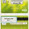 USA San Francisco CHIME bank visa electron card fully editable template in PSD format