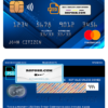 USA State Street Corporation bank mastercard fully editable template in PSD format