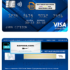 USA State Street Corporation bank visa signature card fully editable template in PSD format