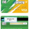 USA Waste Management bank visa classic card, fully editable template in PSD format