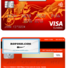 USA Wells Fargo bank visa classic card, fully editable template in PSD format