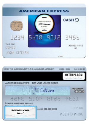 USA Truist Bank Blue Cash Everyday® Card from Amex template in PSD format, fully editable