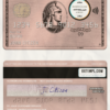 USA University of Southern Indiana bank AMEX rose gold metal card template in PSD format, fully editable