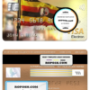 Uganda ABC Bank visa electron card, fully editable template in PSD format