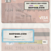 Uganda Centenary Bank visa debit card template in PSD format