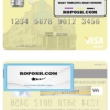 Ukraine Raiffeisen Bank visa debit card template in PSD format