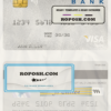 Ukraine Ukreximbank visa debit card template in PSD format