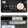 United Kingdom Bank of Aston bank mastercard, fully editable template in PSD format