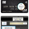 United Kingdom Bank of Aston bank visa signature card, fully editable template in PSD format