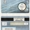 United Kingdom Barclays bank visa classic card, fully editable template in PSD format