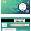 United Kingdom HM Revenue & Customs bank visa classic card, fully editable template in PSD format