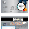 United Kingdom Metro Bank mastercard, fully editable template in PSD format
