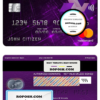 United Kingdom NatWest bank mastercard, fully editable template in PSD format