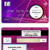 United Kingdom Revolut Bank visa electron card, fully editable template in PSD format