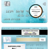 Uruguay Banco De La Republica Oriental Del Uruguay bank visa electron card, fully editable template in PSD format