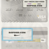 Uruguay Banque Heritage visa debit card template in PSD format