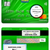Uruguay Itau Bank mastercard, fully editable template in PSD format
