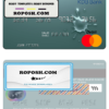 Uzbekistan KDB Bank mastercard template in PSD format