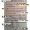VANUATU visa stamp PSD template, with fonts