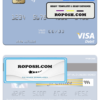 Vanuatu Alpen Baruch Bank Limited visa debit card template in PSD format