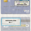 Vanuatu Asia Merchant Bank Limited visa debit card template in PSD format