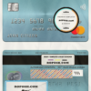 Venezuela BBVA bank mastercard, fully editable template in PSD format scan effect