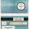 Venezuela BBVA bank visa classic card, fully editable template in PSD format