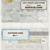 Venezuela Banco Mercantil visa debit card template in PSD format