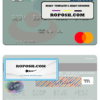 Venezuela Banesco Banco Universal mastercard template in PSD format