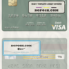 Vietnam Agribank visa debit card template in PSD format scan effect