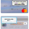 Vietnam BIDV mastercard credit card template in PSD format