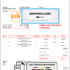 USA Budweiser invoice template in Word and PDF format, fully editable