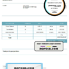 USA Rainbow Health Care invoice template in Word and PDF format, fully editable