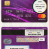 Nigeria Polaris bank mastercard, fully editable template in PSD format