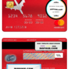 Norway bank Norwegian AS bank mastercard, fully editable template in PSD format