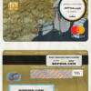 Norway DNB bank mastercard gold, fully editable template in PSD format
