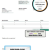 USA Valerie Inc. invoice template in Word and PDF format, fully editable