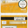 Philippines bank of Communications visa gold card, fully editable template in PSD format